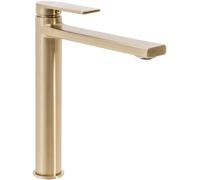 Rea VERSO BRUSH ORO RUBINETTO LAVABO ALTO Miscelatore da bagno in ottone monocomando rubinetto regolabile caldo e freddo (oro)