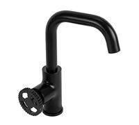 Rea VERTIGO RUBINETTO LATERALE PER LAVABO Miscelatore da bagno in ottone Miscelatore monocomando per lavabo caldo e freddo regolabile (Nero)