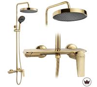 Rea Vision set doccia a parete con soffione oro REA-P9663