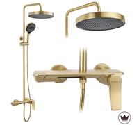 Rea Vision set doccia a parete con soffione oro REA-P9667