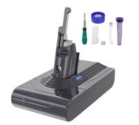 REACELL 6000mAh Batteria per Dyson V8, Compatibile con Dyson V8 Animal, Absolute, Fluffy, Parquet, SV10, Slim aspirapolvere- con 2 filto e 1 Cacciavite
