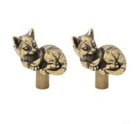 ReachMall Maniglie decorative in ottone a forma di gatto, per armadietti e porte, per camera da letto dei bambini, accessori per cassetti (B)
