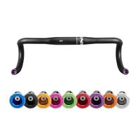 ReachMall Manopole di bloccaggio per manubrio della bicicletta, in lega di alluminio, per barre da strada MTB da 22-24 mm, nero, arancione, oro, rosso, argento, rosa