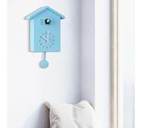 ReachMall Orologio a cucù, con voci naturali di uccellini che chiamano la casetta degli uccelli da parete, design artistico a pendolo per studi, uffici, camere da letto, soggiorni, cucine ()