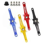 ReachMall Set di pedivelle per mountain bike, 104BCD, catena cava integrata in lega di alluminio con bracci da 170 mm per disco singolo