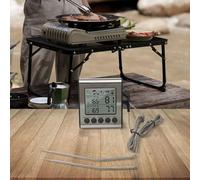 ReachMall Termometro per barbecue a doppia sonda con allarme retroilluminato, letture rapide per grigliare la cottura e la produzione di caramelle strumento da cucina