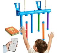 Reaction Speed Catching Stick Game - 3 Speed Adjustable Drop Toy With Mount | 13.7x11in (35x28cm) | Durable ABS & Soft EVA Sticks | USB-Powered Hand-Speed Trainer With 3 Speeds & Door-Hanging Mount