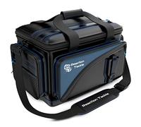 Reaction Tackle Borsa per attrezzatura da pesca, scatola resistente all'acqua salata, materiale impermeabile in PVC 1000D, fodera resistente, divisori rimovibili, per 3600 vassoi, piccola