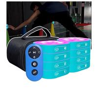 伟 祥 Reaction Training Lights Improves Reaction Speed And Agility, Hand Eye Coordination Training Lamp, t 4 Modes & 4 Light Color, 10CM Sensing Distance, 270° Viewing Angle, Remote Control