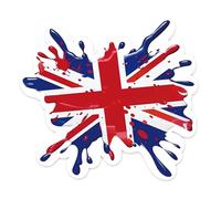 Reactive Brands (2 pezzi) Effetto 3D Union Jack Car Splat - Adesivo in vinile impermeabile - Retro Splash Van Car Bike Decal Flag Decalcomanie Laptop Tablet Casco