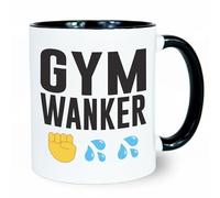 Reactive Brands MUGEMS - Tazza con scritta "Gym Wanker", divertente regalo per palestra e fitness, lavabile in lavastoviglie, tazza di alta qualità, idea regalo per Natale, festa del papà, fidanzato,