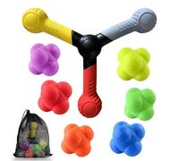 Reactive Catch Trainer 7 pezzi - Include 1 Catch Trainer, 6 sfere di reazione sportive, per migliorare la mobilità/riflessi/coordinazione occhio-mano per sport e divertimento per tutte le età