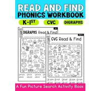 Read and Find Phonics: Fun Picture Search With Look and Find Activities for Kindergarten and First Grade Workbook
