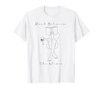 Read Between The Wines Book Club Wine Drinking Books Lovers Maglietta