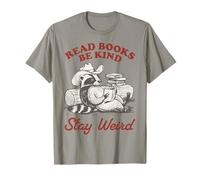 Read Books Be Kind Stay Weird Bookish Retro Vibes Maglietta