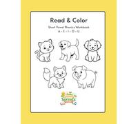 Read & Color Phonics Workbook: Short Vowel CVC Words for Early Readers