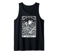 Read in Peace The Reader Skeleton Art Canotta