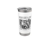 Read Like A Cat Bicchiere termico in acciaio inox doppia parete