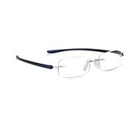 Read Optics Occhiali da lettura 2.0, senza prescrizione, design senza montatura colore blu scuro e argento, eleganti e leggeri