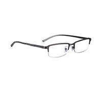Read Optics Occhiali da lettura uomo senza prescrizione occhiali semi-montati, occhiali eleganti e comodi da indossare tutto il giorno, Argento - Filtro Luce Blu, +3.0