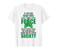 Read This Force Society Gamer Humor Statement Maglietta