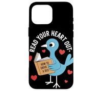Read Your Heart Out Uccellino Blu Amante Libri Lettura Custodia per iPhone 16 Pro Max