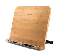 Readaeer Lettura Supporto Notebook e ricettario per Cucina in bambù Pieghevole