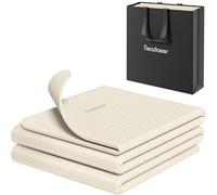 READAEER Tappetino da yoga pieghevole da viaggio, spessore 6 mm, con borsa per il trasporto, tappetino antiscivolo in TPE per esercizi pilates (bianco)