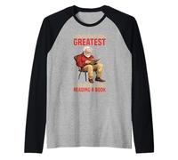 Reading a Book One of Life's Greatest Pleasures Maglia con Maniche Raglan