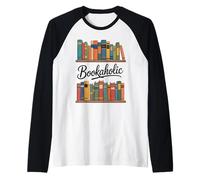 Reading as a Bookaholic per Gli Amanti dei Libri Maglia con Maniche Raglan