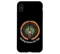 Reading Between The Rings Tree Ring Nature Art Custodia per iPhone XS Max