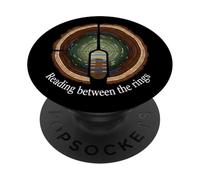Reading Between The Rings Tree Ring Nature Art PopSockets PopGrip Adesivo