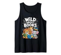 Reading Book Reader Zoo Animals Kids Canotta