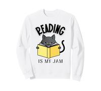 Reading è Il Mio Libro di Lettura Jam Cozy Mystery Cat Felpa