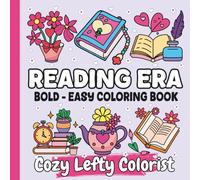 Reading Era: Bold & Easy Left Handed Coloring Book for Teens and Adults, Bookish Coloring Book