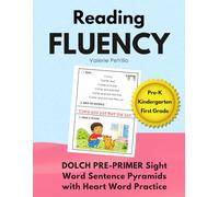READING FLUENCY: Dolch Pre-Primer Decodable Sight Word Pyramids: Sight Word Sentences with Heart Word Practice for Pre-K, Kindergarten, and First Grade