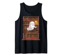 Reading Ghost - Spooky Library Halloween Tee Canotta