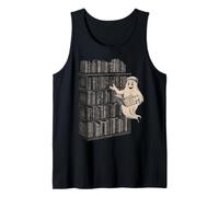 Reading Ghost - Spooky Library Halloween Tee Canotta