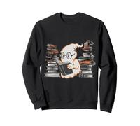 Reading Ghost - Spooky Library Halloween Tee Felpa
