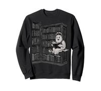 Reading Ghost - Spooky Library Halloween Tee Felpa