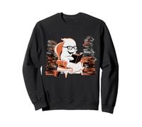 Reading Ghost - Spooky Library Halloween Tee Felpa