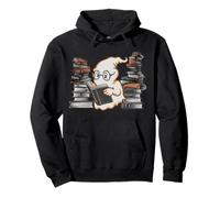 Reading Ghost - Spooky Library Halloween Tee Felpa con Cappuccio