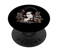 Reading Ghost - Spooky Library Halloween Tee PopSockets PopGrip Adesivo