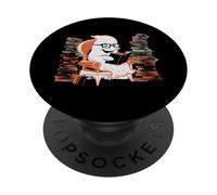 Reading Ghost - Spooky Library Halloween Tee PopSockets PopGrip Adesivo