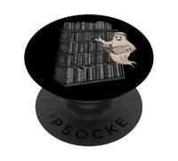 Reading Ghost - Spooky Library Halloween Tee PopSockets PopGrip Adesivo
