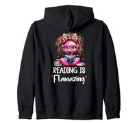 Reading is Flamazing Flamingo Summer Reading 2025 Book Lover Felpa con Cappuccio