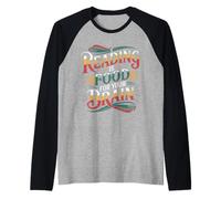 Reading Is Food for Your Brain Reader Hobby Librarian - Maglia con Maniche Raglan