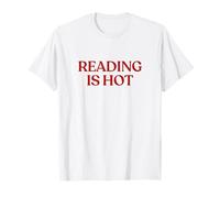 Reading Is Hot Shirt Y2K Aesthetic Trendy Book Lover Maglietta