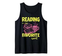 Reading Is My Favorite Sport Book Lover Bookish Reader Canotta
