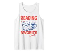 Reading Is My Favorite Sport Book Lover Bookish Reader Canotta